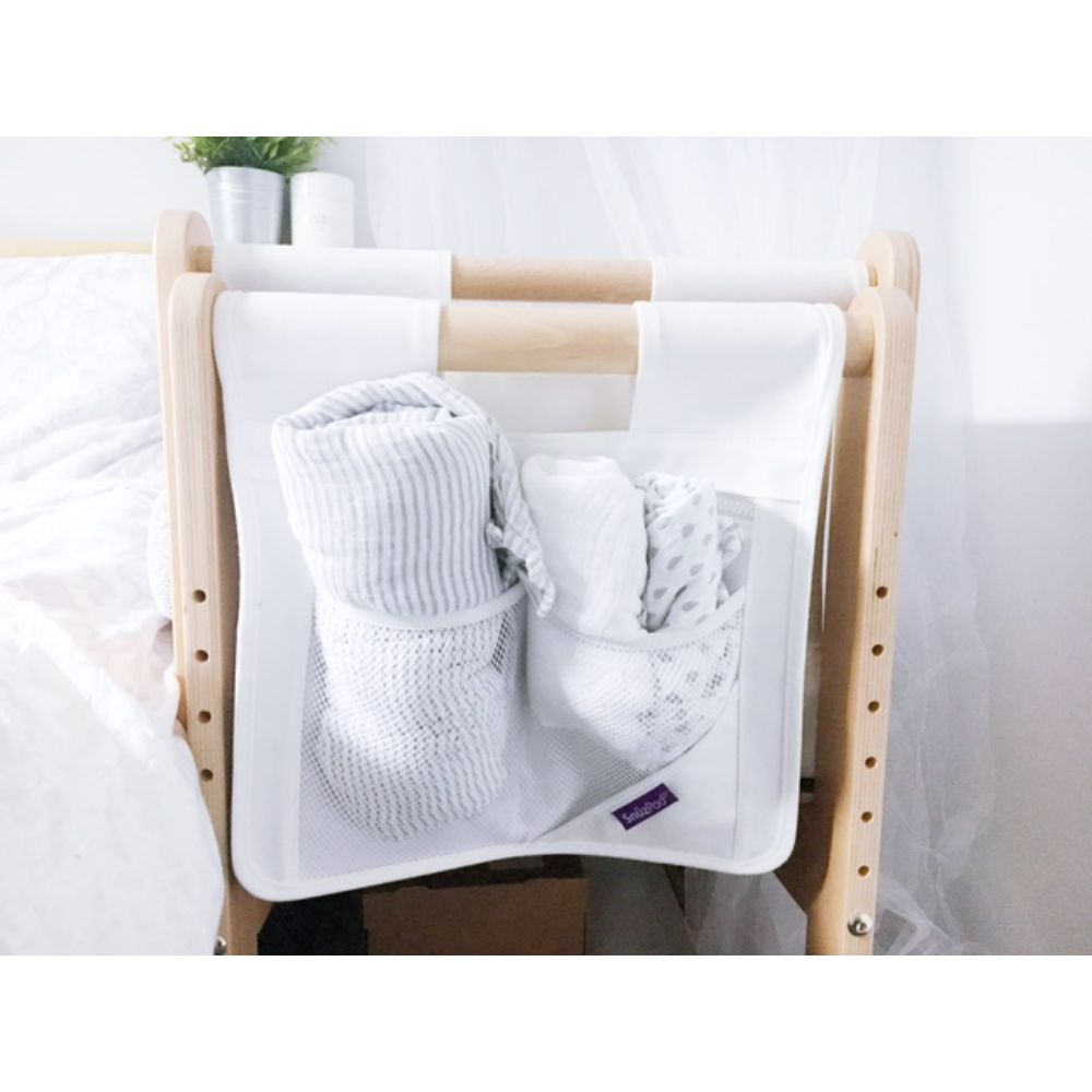 Snuz Baby Crib Storage Organizer and Accessory for Diapers, Newborn Essentials, Attaches to Cribs and Cots