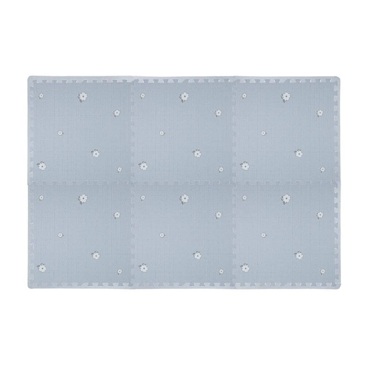 Kind&Me Interlocking Playmat Bloom Print Grey