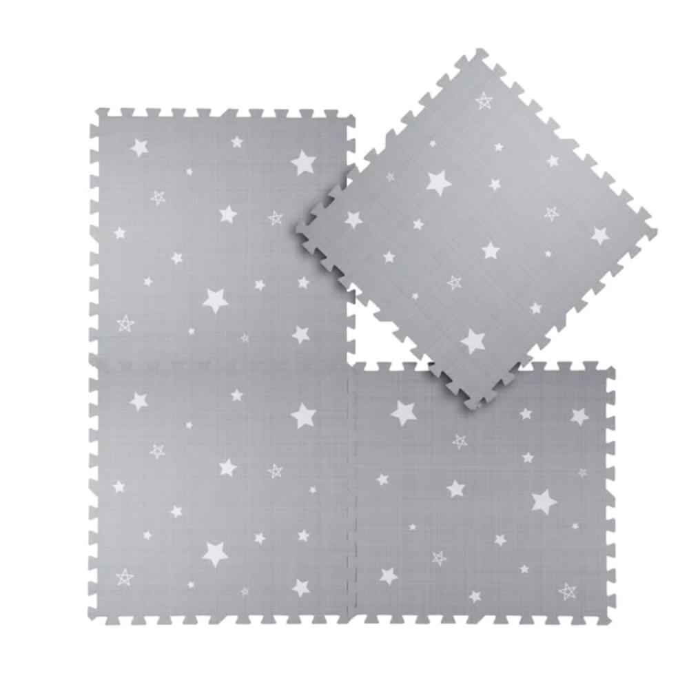 Kind&Me Dreamy White Stars Set in Playmat - Grey