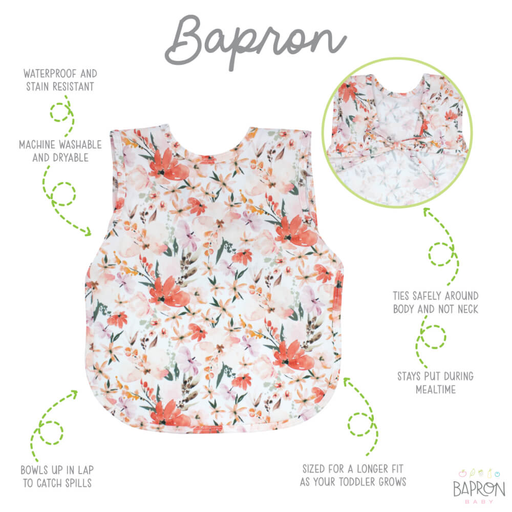 BapronBaby Peachy Dreams BPA Free Bib + Apron