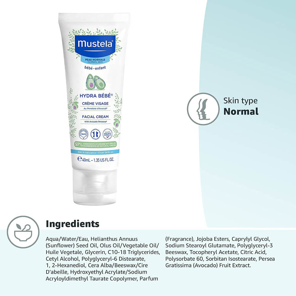 Mustela Hydra Bebe Facial Cream Normal Skin - 40ml