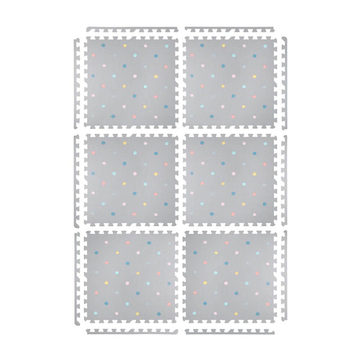 Kind&Me Interlocking Playmat Polka Dot Grey