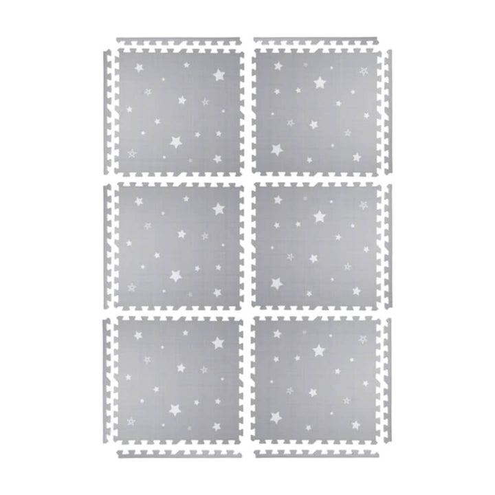 Kind&Me Dreamy White Stars Set in Playmat - Grey