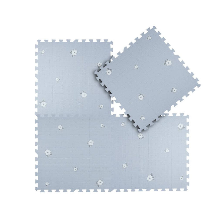 Kind&Me Interlocking Playmat Bloom Print Grey