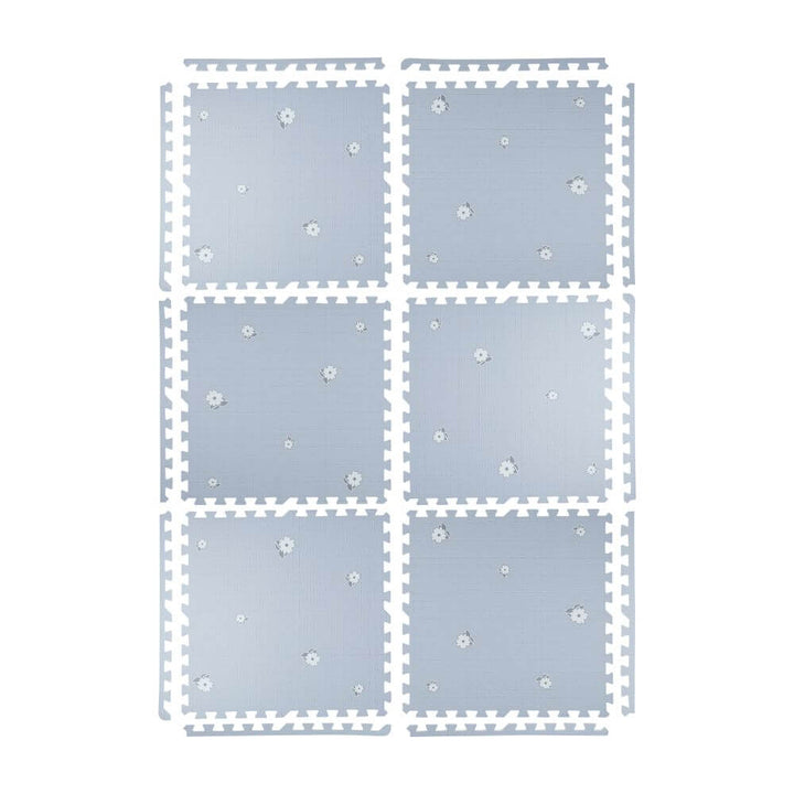 Kind&Me Interlocking Playmat Bloom Print Grey