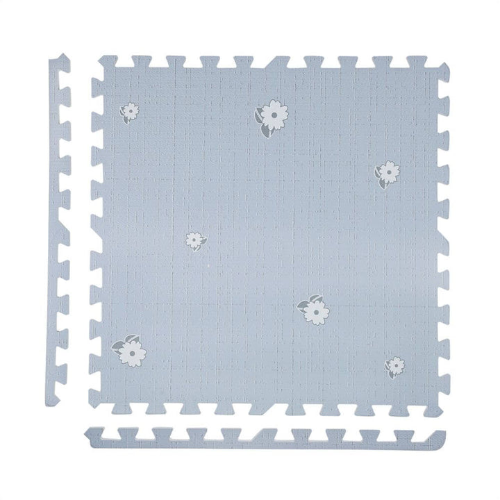 Kind&Me Interlocking Playmat Bloom Print Grey