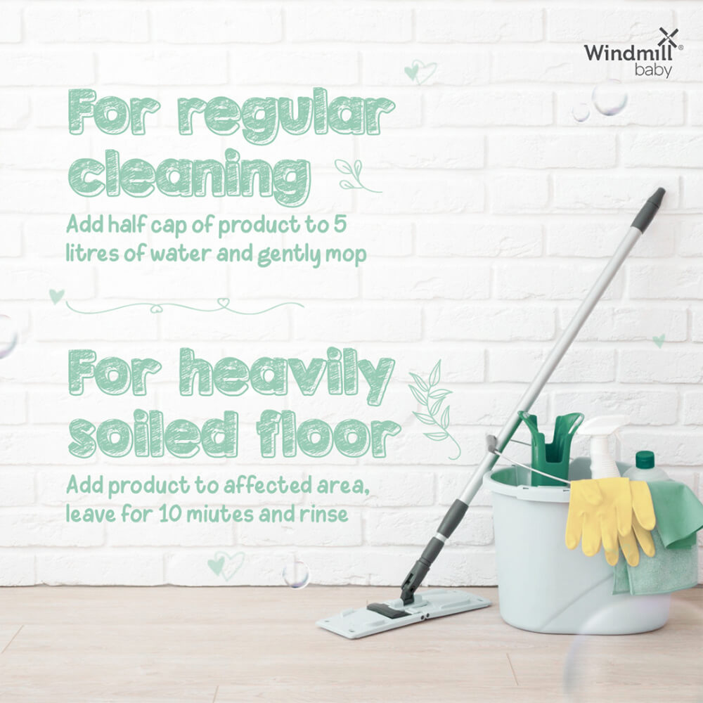 Windmill Baby Natural Floor Cleaner, Citrus Fresh - 950ml