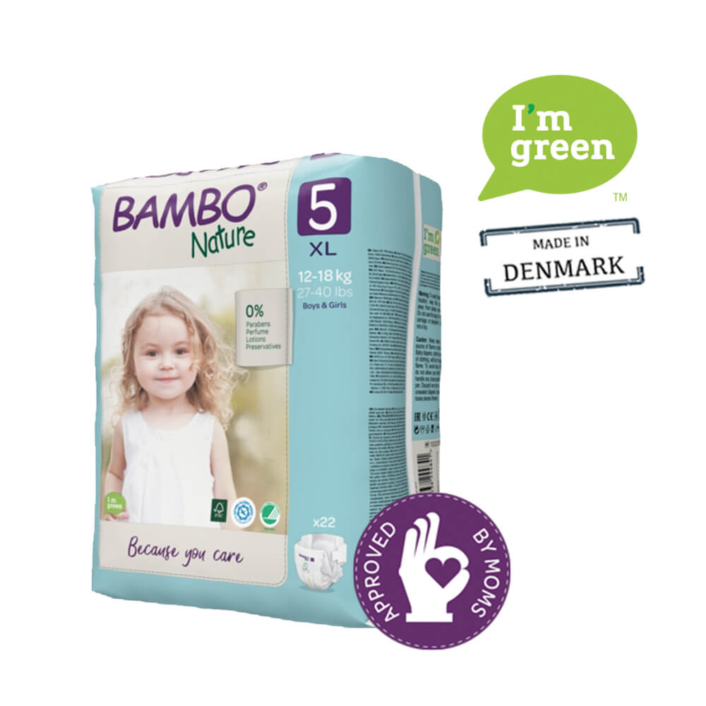 Bambo Nature Skin Friendly Tape Diapers - XL(12-18 kgs)