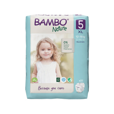 Bambo Nature Skin Friendly Tape Diapers - XL(12-18 kgs)