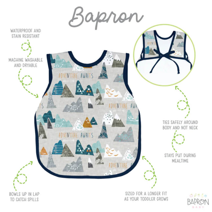 BapronBaby Adventure Awaits BPA Free Bib + Apron