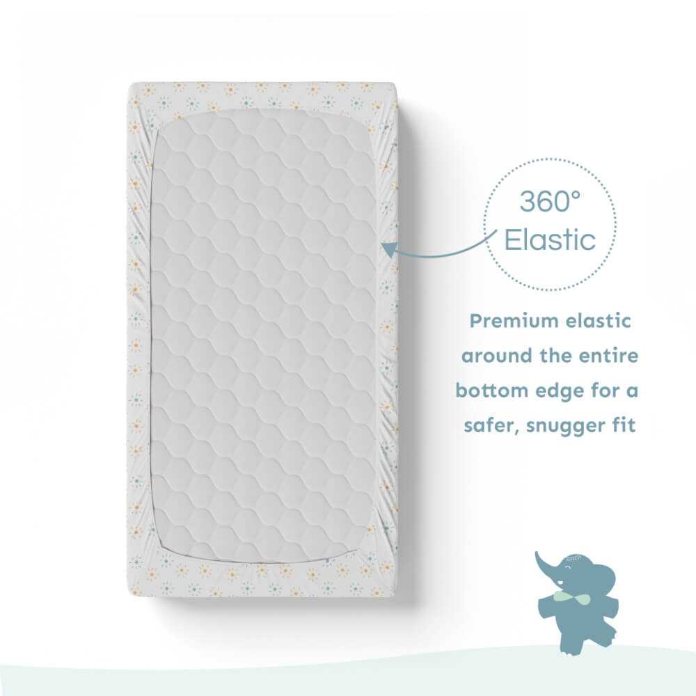 Fitted Cot Sheet - Sun