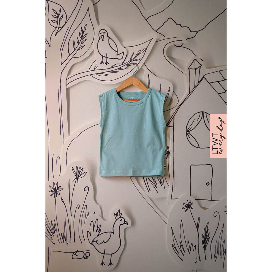Love the World Today Everyday kids unisex sleeveless tee - Sea Green
