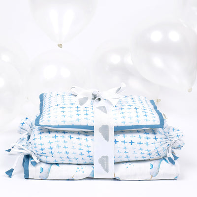 New Baby Mini Cot Set - Believe in Narwhals
