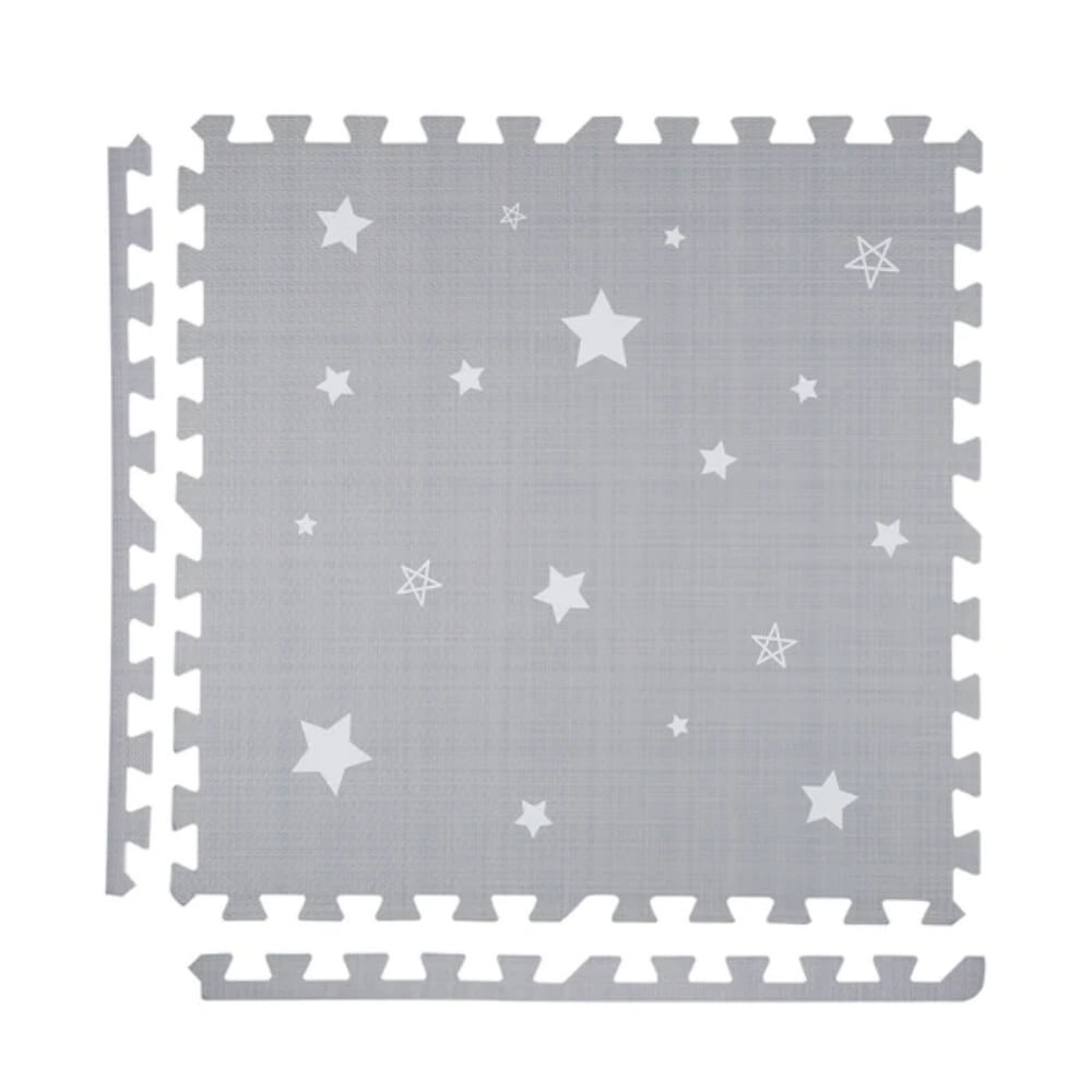 Kind&Me Dreamy White Stars Set in Playmat - Grey