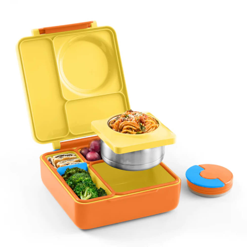 OmieSnack Silicone Snack Box - Green - Lunchbox Mini