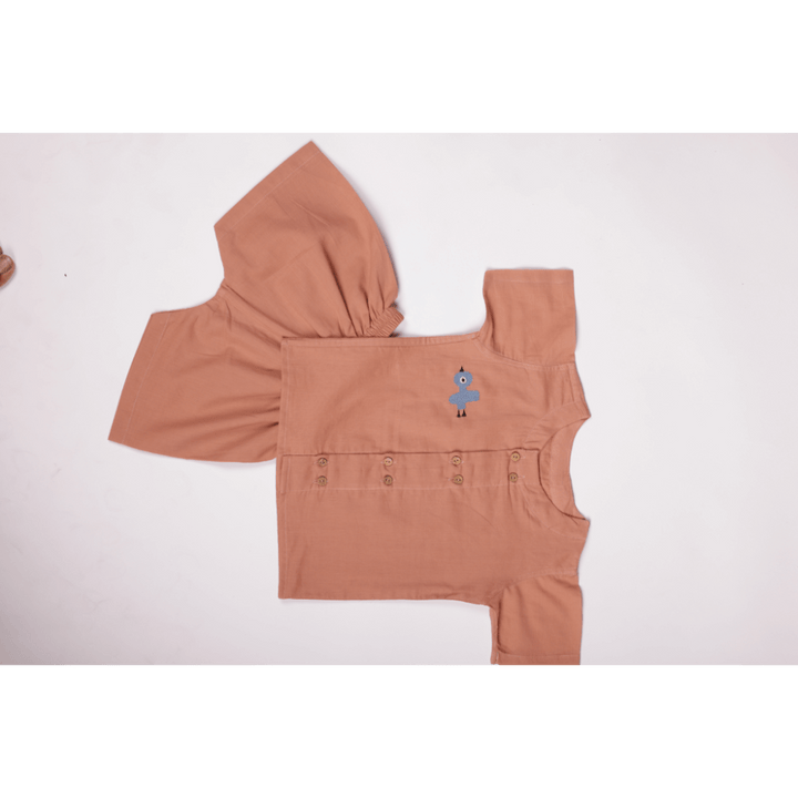 Bhaakur The Blue Bird Voile Jhabla Set