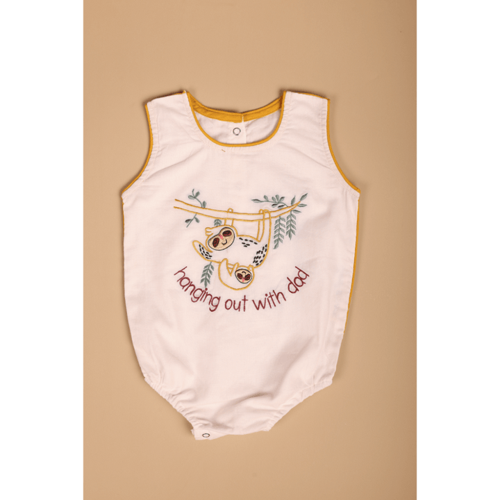 Bhaakur Hanging Out with Dad Cotton Onesie
