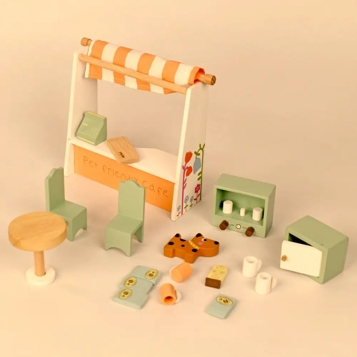 Playbox Wooden Pretend Play Pet Friendly Cafe Toy For Kids