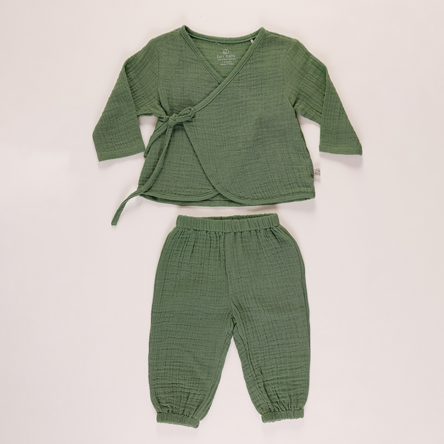 Furr Balls Snuggle Suit Co-ord Set - Green