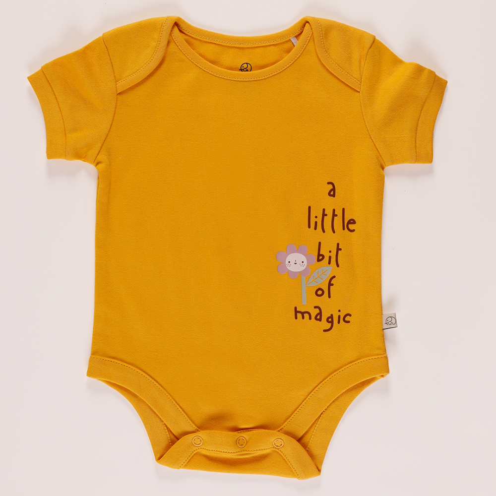 Furr Balls Organic Short Sleeves Bodysuit - A Little Bit Of Magic