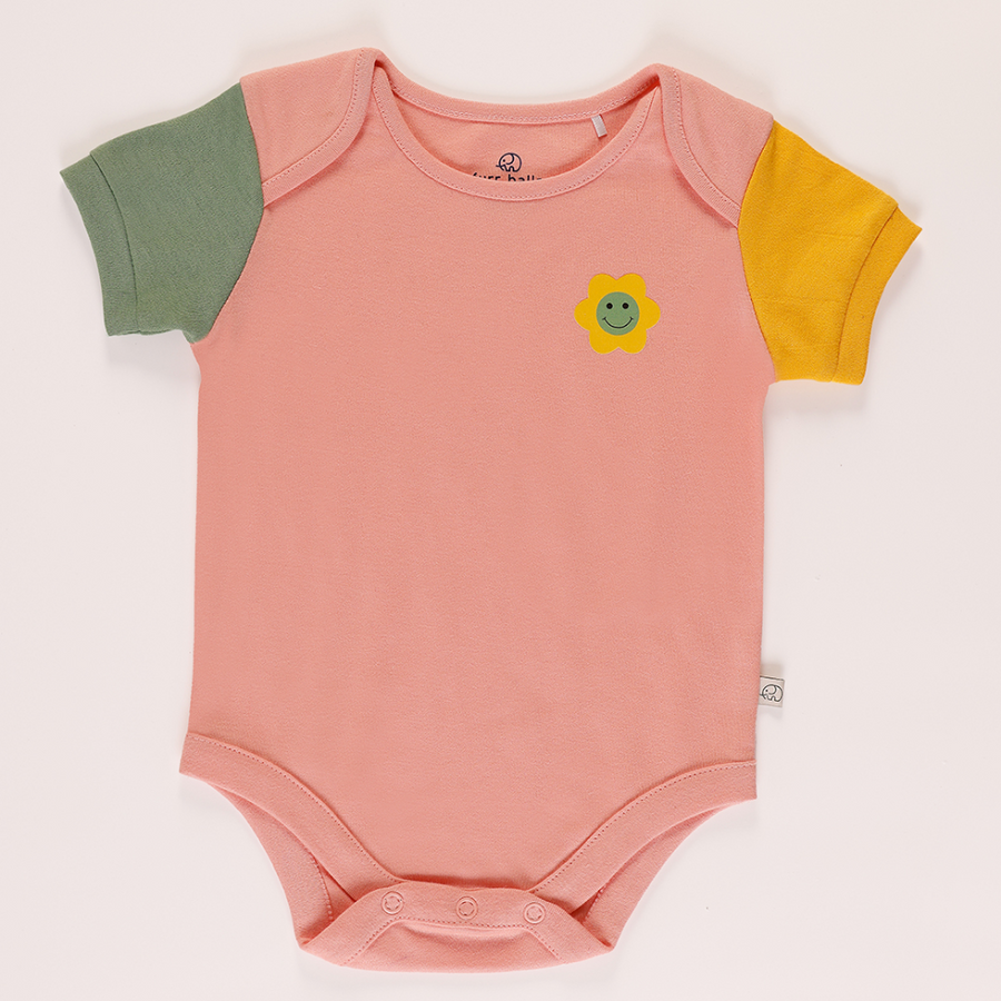 Furr Balls Organic Colored Short Sleeves Bodysuit