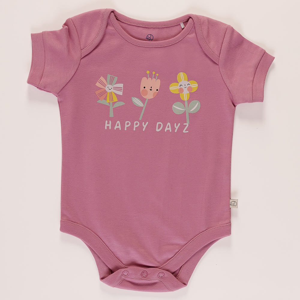 Furr Balls Organic Short Sleeves Bodysuit - Happy Dayz