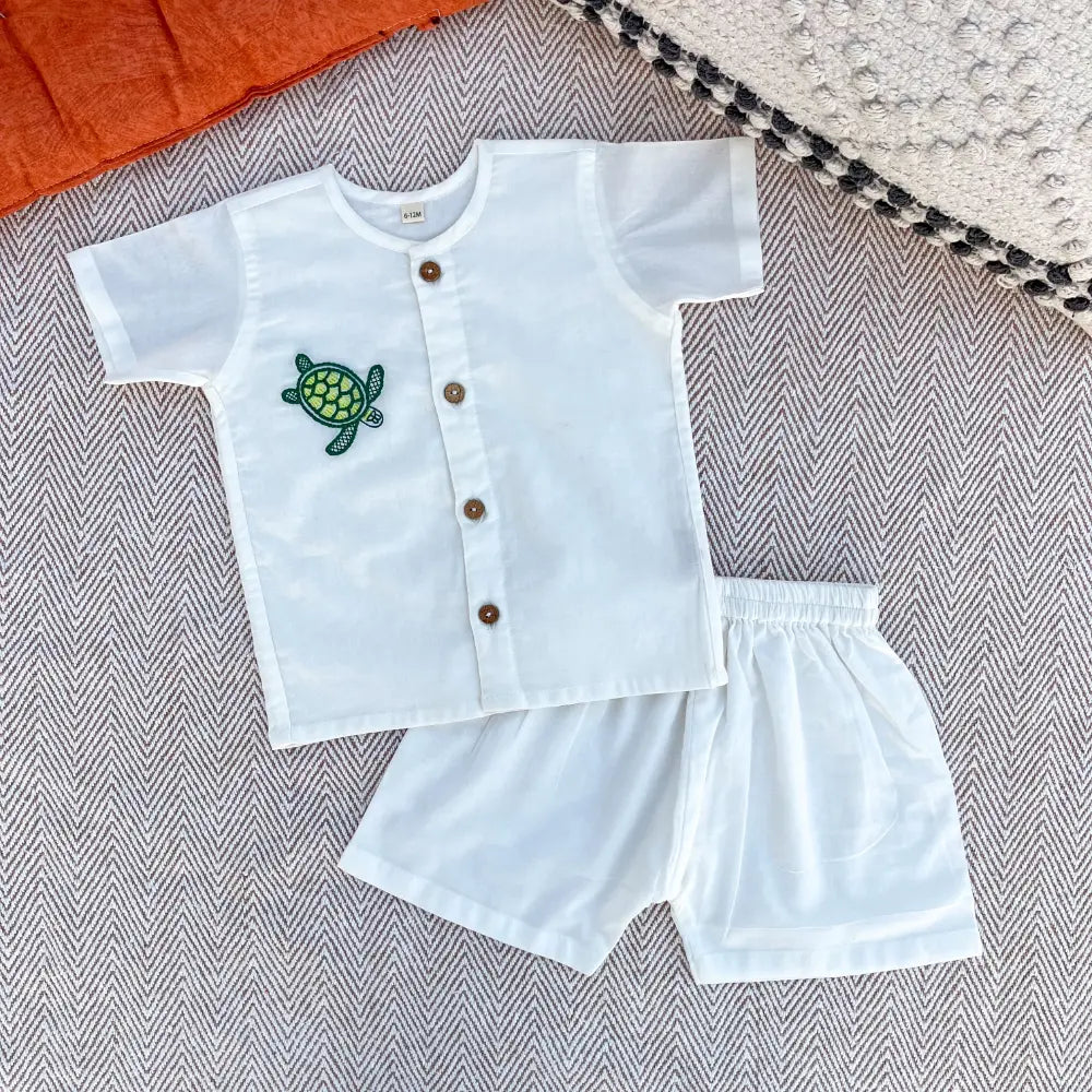 Bhaakur Organic Cotton Turtle Jhabla Set