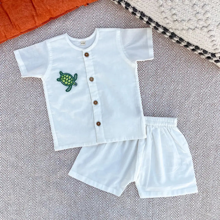 Bhaakur Organic Cotton Turtle Jhabla Set
