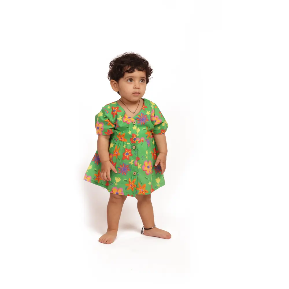 Bhaakur Organic Cotton Frock|Infants and Toddlers| Spring Floral
