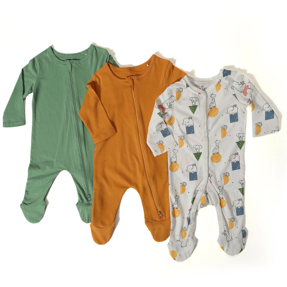 Furr Balls Long Sleeves Cotton Bodysuits - Pack of 3