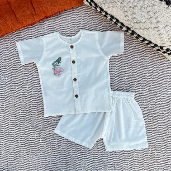 Bhaakur Organic Cotton Bird Jhabla Set