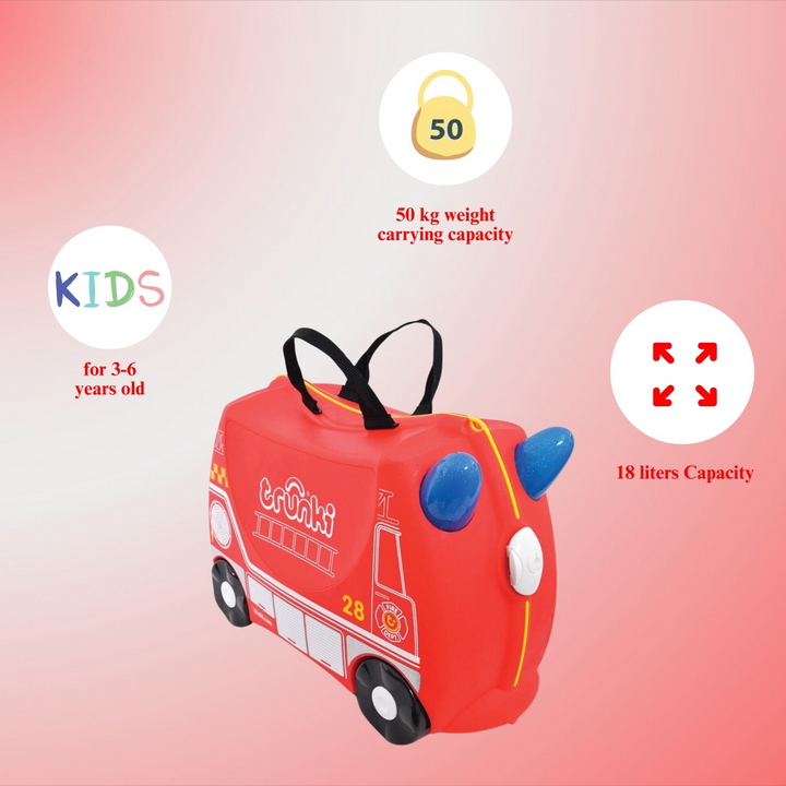 Trunki Rideon - Frank Fire Engine Suitcase
