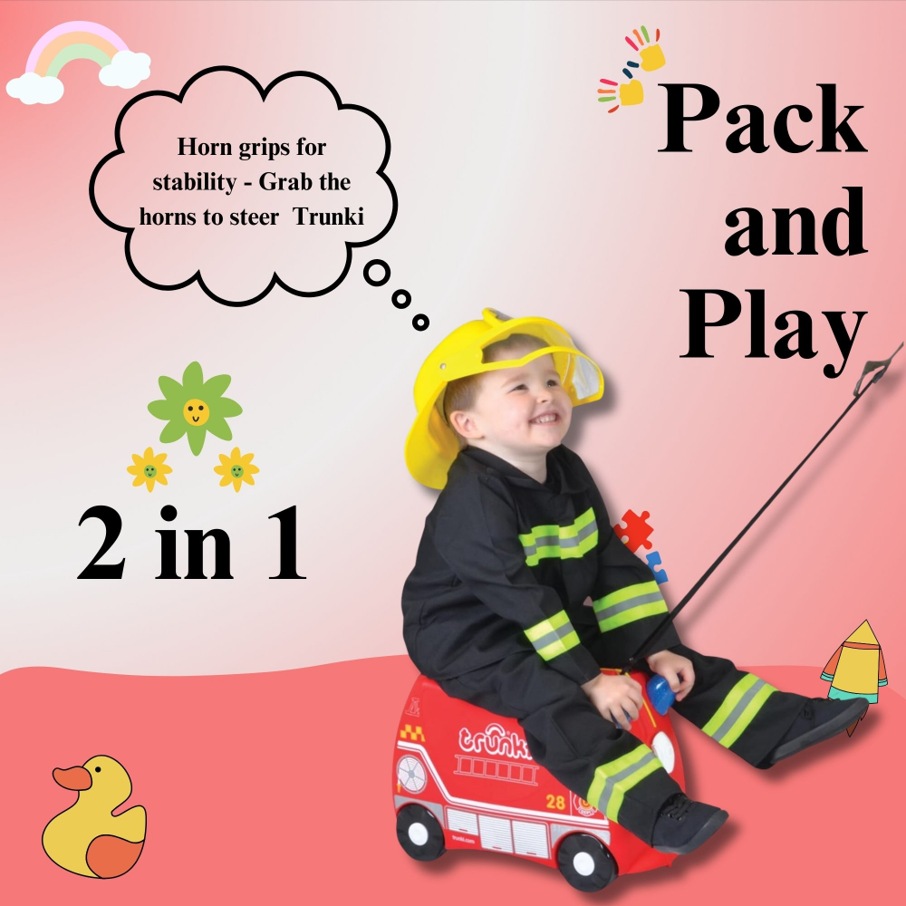 Trunki Rideon - Frank Fire Engine Suitcase