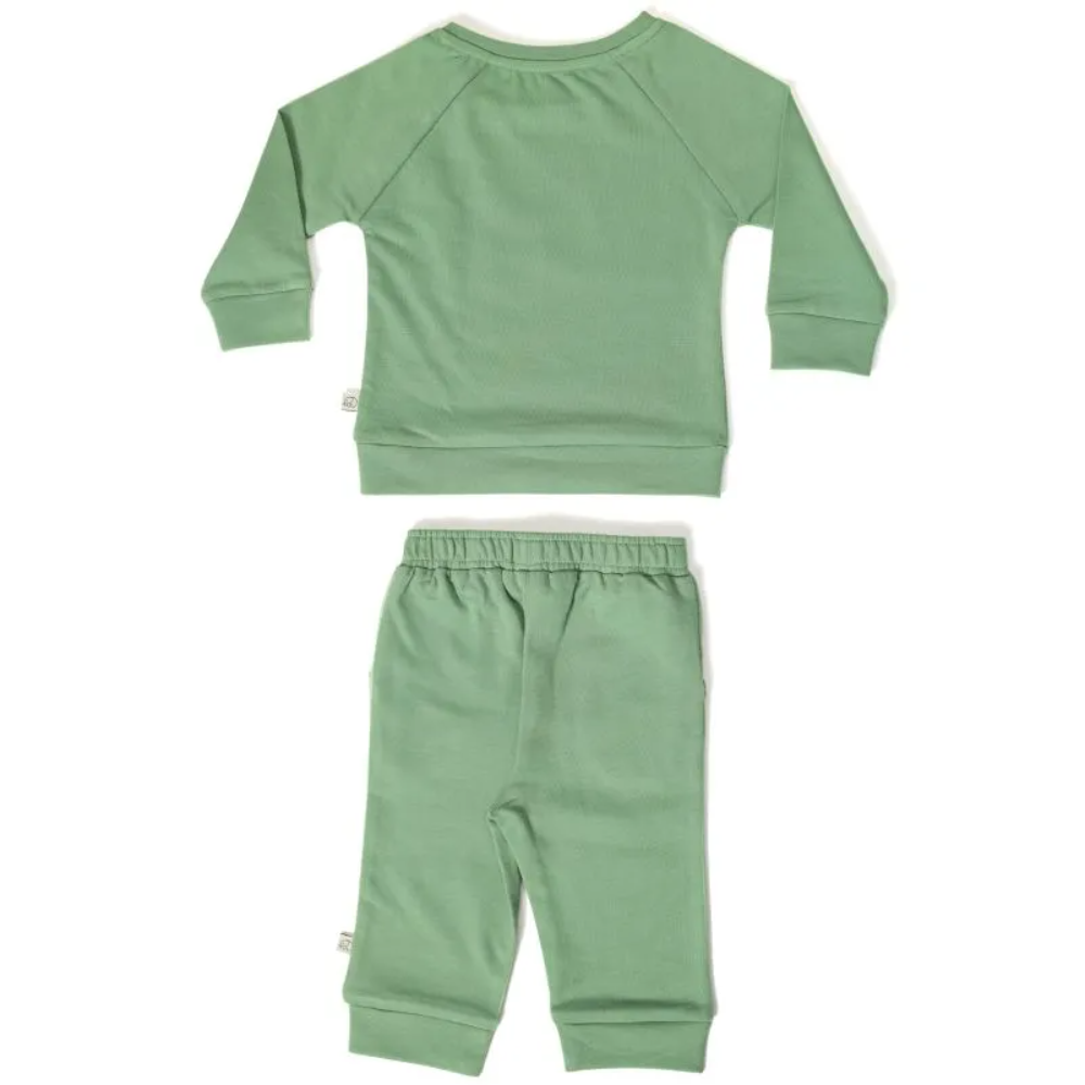 Furr Balls Cotton Jogger Set - Mineral Green