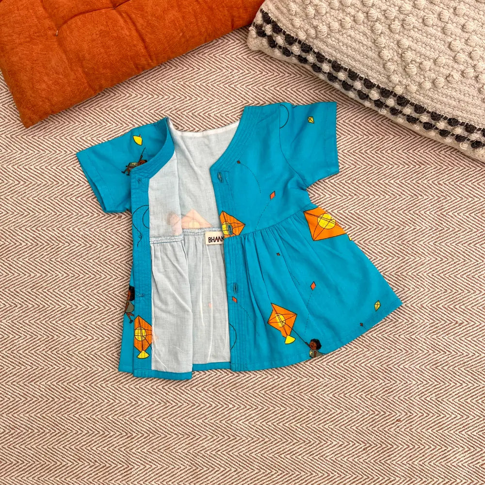 Bhaakur Organic Cotton Frock| Infants and Toddlers| Kite Print