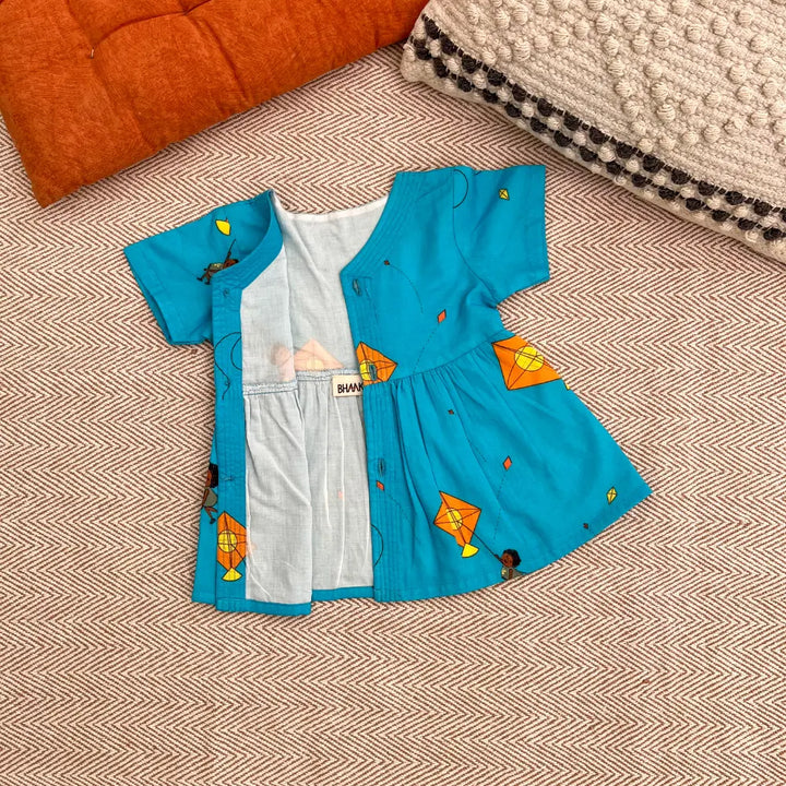 Bhaakur Organic Cotton Frock| Infants and Toddlers| Kite Print
