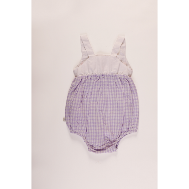 Furr Balls Baby Sleeveless Organic Checks Romper