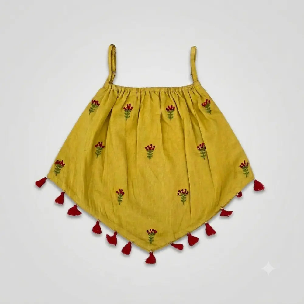 Bhaakur Organic Cotton Floral Sunshine Co-ord Set - Yellow