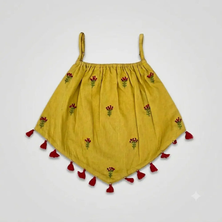 Bhaakur Organic Cotton Floral Sunshine Co-ord Set - Yellow