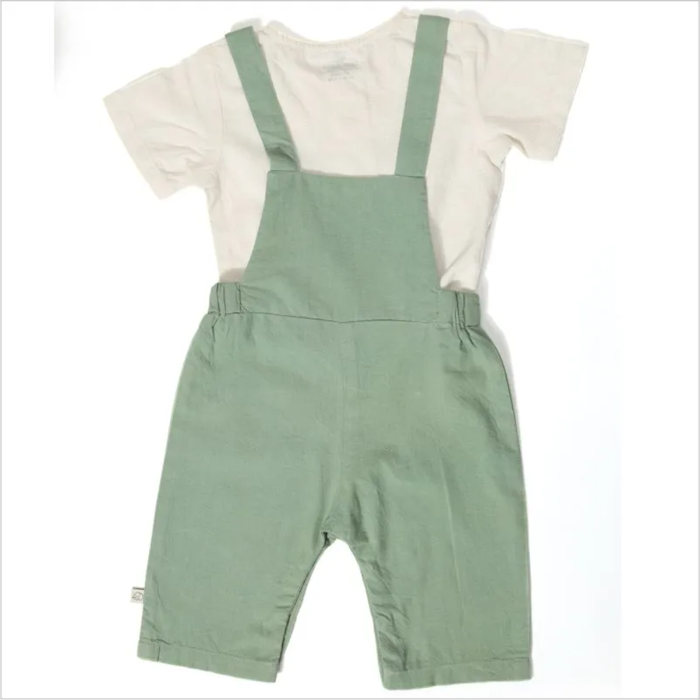 Furr Balls Short Sleeves Shirt & Dungaree Set