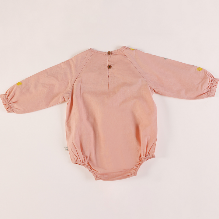 Furr Balls Full Sleeves Romper - Pink