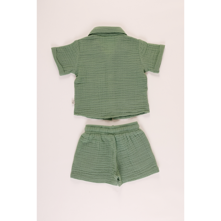 Furr Balls Collared Shirt &amp; Shorts Set