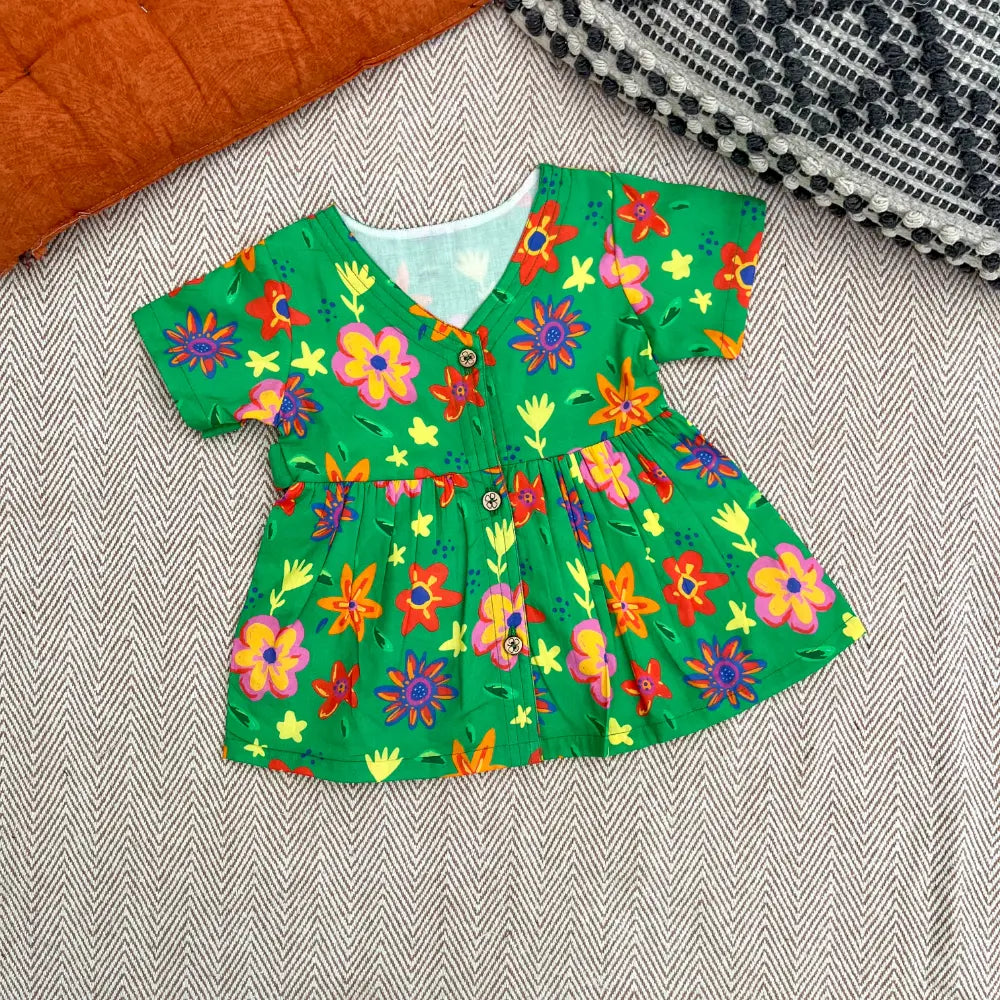 Bhaakur Organic Cotton Frock|Infants and Toddlers| Spring Floral