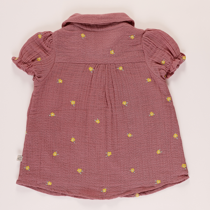 Furr Balls Peter Pan Collared Dress - Mauve Mist