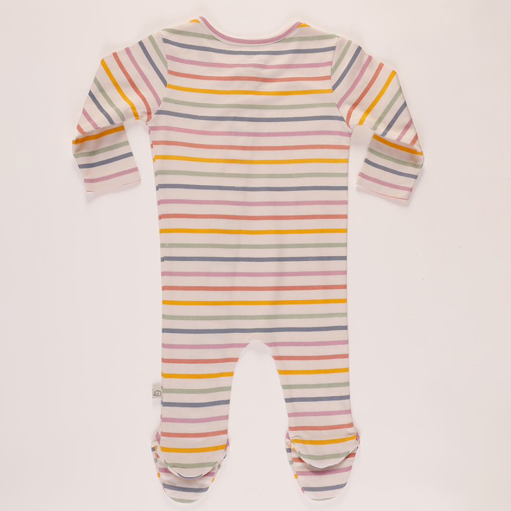 Furr Balls 2 Way Zipper Bodysuit - Colorful Stripes