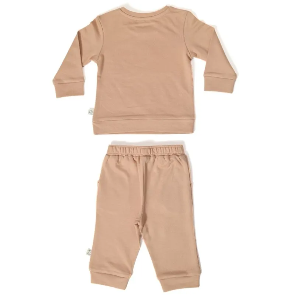 Furr Balls Cotton Hooray Jogger Set - Ruby Tan