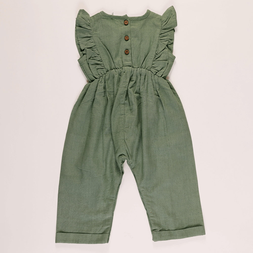 Furr Balls Baby Embroidered Sleeveless Jumpsuit