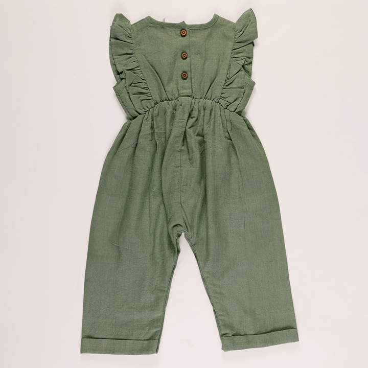 Furr Balls Baby Embroidered Sleeveless Jumpsuit