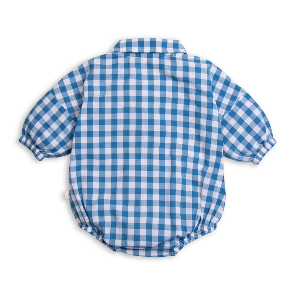 Tiny Twig Polo Bodysuit Faience Gingham