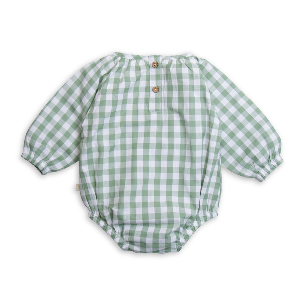 Tiny Twig Boho Bodysuit Basil Gingham